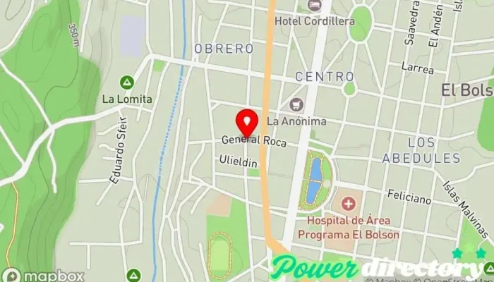 mapa de El Recinto, Centro de Formación, Actividades y Terapias Acupuntor en El Bolsón