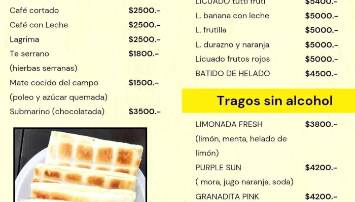 Entre Migas Panaderia   Cafe   Menu Carta - Merlo