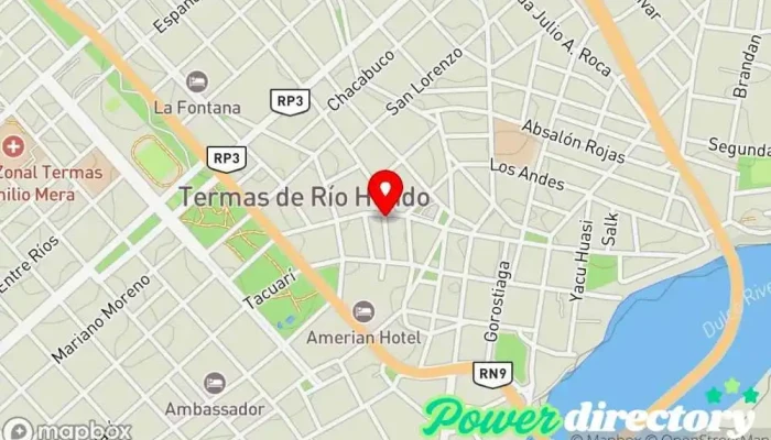 mapa de Espacio Zen, Terapias Complementarias, Gabinetes de masajes Masajista en Termas de Río Hondo