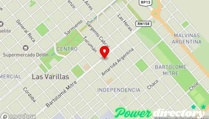 mapa de Espacios Centro de salud comunitario en Las Varillas
