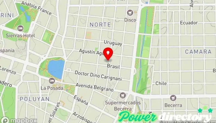 mapa de Estilo de Vida Consultorios de Familia Centro médico, Mecánico protésico dental, Nutricionista, Fisioterapeuta, Psicólogo en Alta Gracia