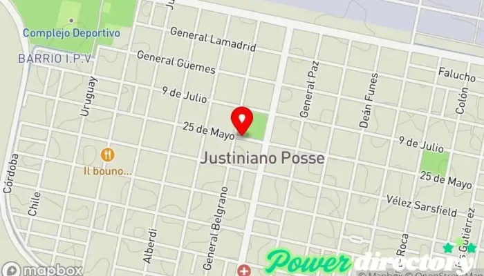 mapa de Estudio de Pilates Bárbara Bersia Centro deportivo en Justiniano Posse