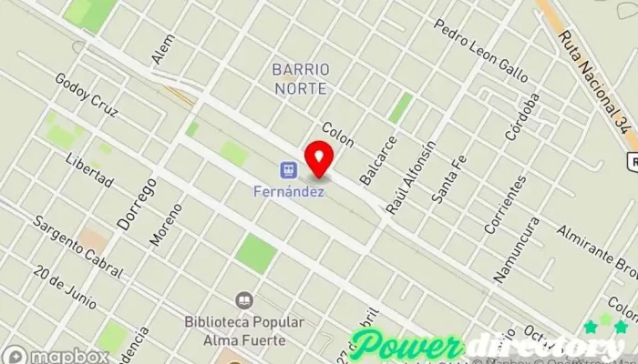 mapa de Eureka Pasteleria Panadería en Fernández