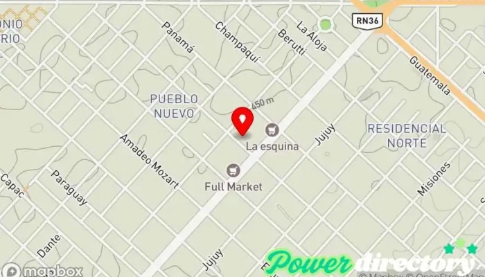 mapa de EVOGYM Gimnasio en Río Cuarto