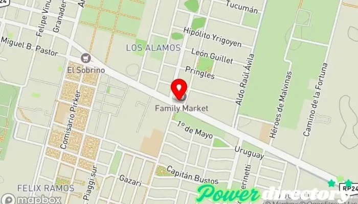 mapa de Family Market Supermercado en Villa Mercedes
