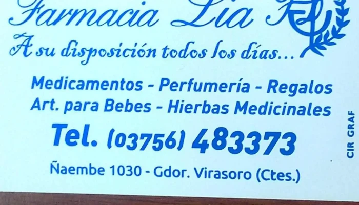 Farmacia Lia - Gdor. Virasoro