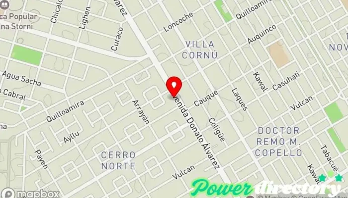 mapa de FEMA Consultorios Dentista, Servicio de depilación, Nutricionista, Fisioterapeuta, Psicólogo, Clínica de psicopedagogía en Córdoba