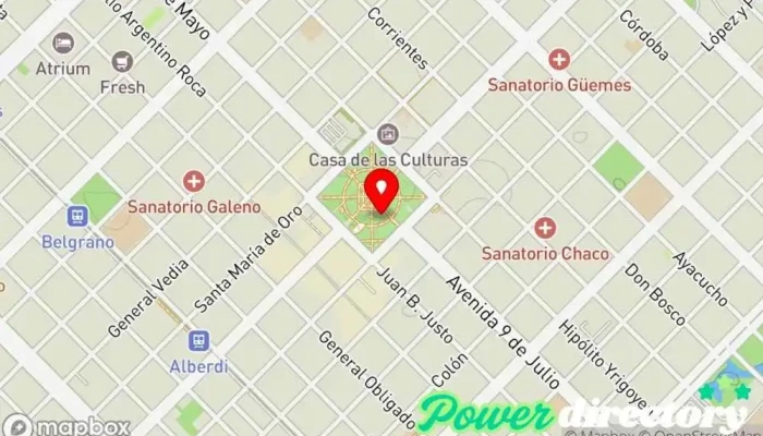 mapa de Fernanda C Beneyto Fisioterapeuta en Resistencia