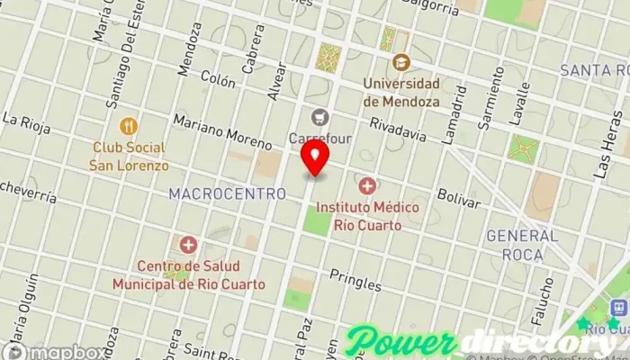 mapa de Fisio Vital Centro de rehabilitación en Río Cuarto