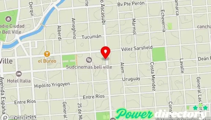 mapa de FISIOTERAPIA TORRI Kinesiólogo en Bell Ville