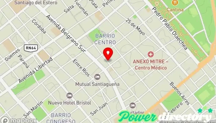 mapa de Flash Money Agencia de préstamos en Santiago del Estero