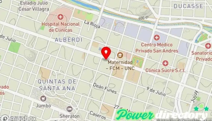 mapa de Fundación Banco de La Mujer Institución financiera en Córdoba