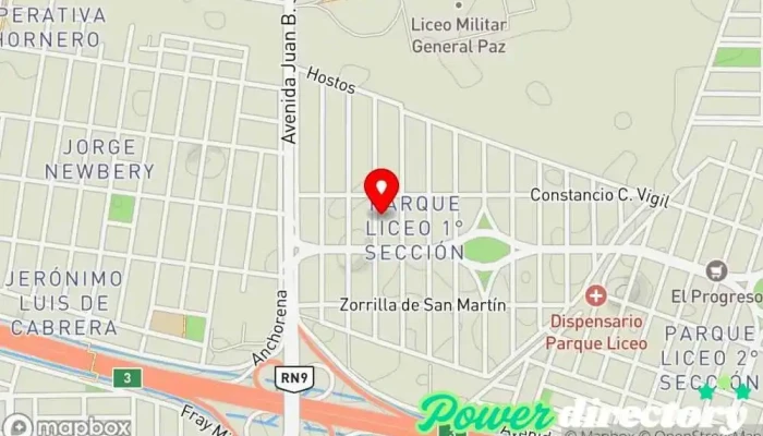 mapa de Gabinete de Kinesiología, Fisioterapia, Biodescodificacion y Gym Kinesiólogo en X5001IJX