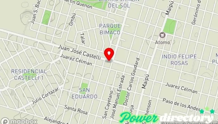 mapa de Ganbaru Kinesiólogo, Fisioterapeuta, Centro de rehabilitación en Río Cuarto