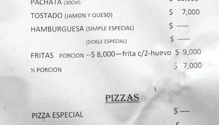 Gardel Confiteria Carta - Villa Basilio Nievas
