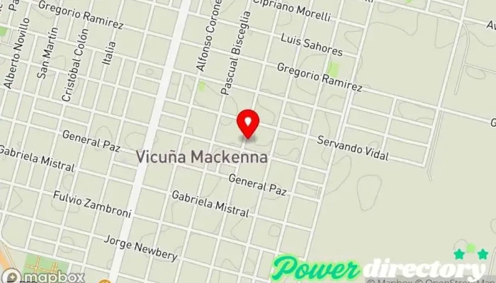 mapa de Gervasio Valencia - Kinesiología y Fisioterapia Kinesiólogo en Vicuña Mackenna
