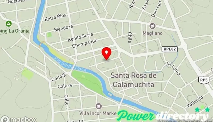 mapa de Gestoría Santa Rosa Gestoría, Gestor, Corredor de seguros, Compañía de seguros, Agencia de seguros de vida en Santa Rosa de Calamuchita