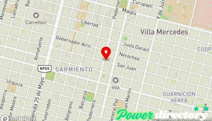 mapa de Gourmand Tienda de delicatessen, Tienda de bebidas alcohólicas, Tienda de vinos en Villa Mercedes