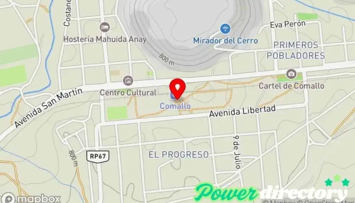 mapa de Hospital Area Comallo Dra Nelly Crobatto Hospital general en Comallo
