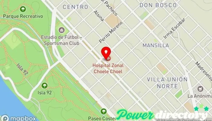 mapa de Hospital Área Programa Choele Choel Hospital general, Hospital en Choele-choel