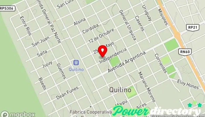 mapa de Hospital Municipal Quilino Hospital en Quilino