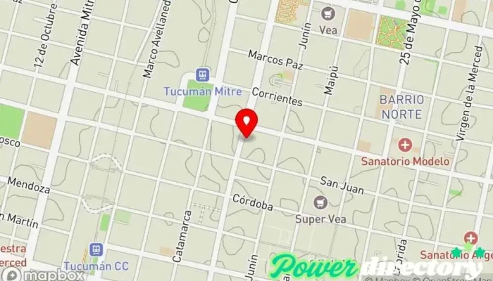 mapa de Instituto Campbell Tienda de artículos ortopédicos, Médico en San Miguel de Tucumán