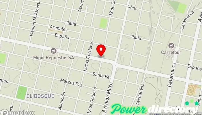 mapa de Instituto de Previsión y Seguridad Social de Tucumán Oficina de la Seguridad Social en San Miguel de Tucumán