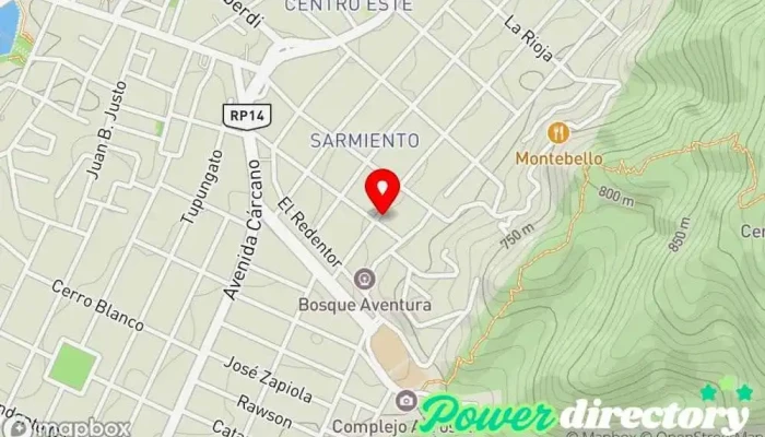 mapa de Instituto Sánchez Leonardo Clínica de fisioterapia en Villa Carlos Paz