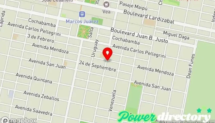 mapa de Integrar Clínica ambulatoria en Marcos Juárez
