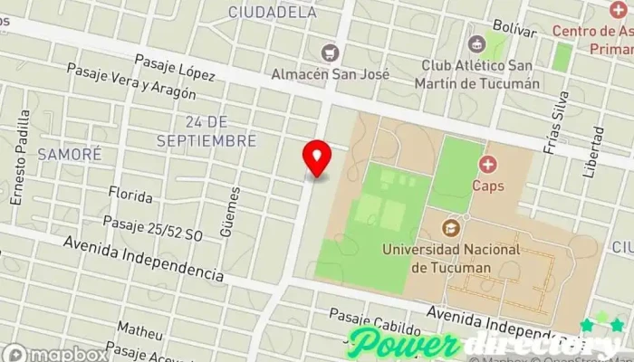 mapa de IPPI - Dr. Manuel Corbalán Hospital psiquiátrico en San Miguel de Tucumán