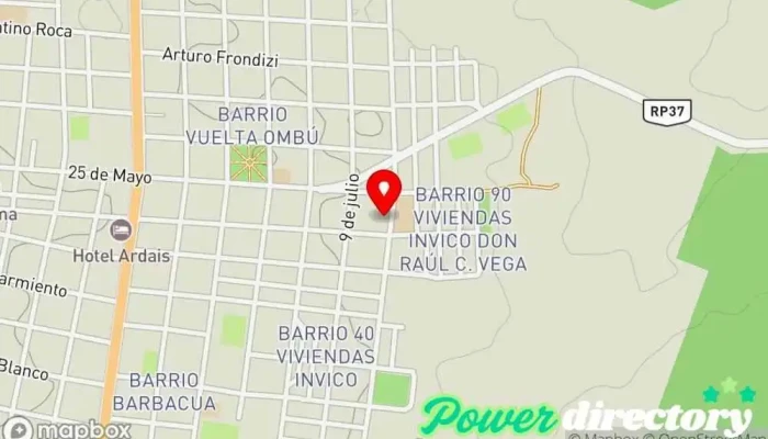 mapa de Jardín de miel pastelería Pastelería en Gdor. Virasoro