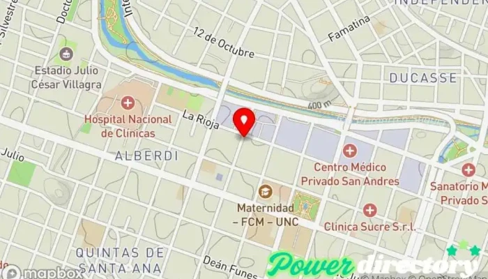 mapa de Kairós Kinesiologia Clínica de fisioterapia, Kinesiólogo en Córdoba