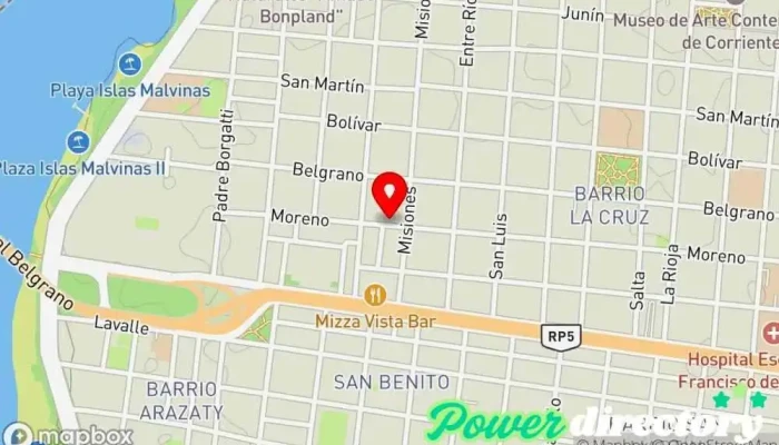 mapa de Kenesis Gimnasio, Kinesiólogo, Nutricionista en Corrientes