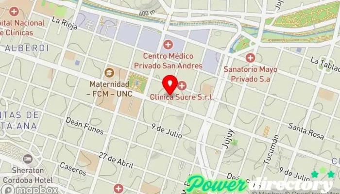 mapa de KGF Clínica de fisioterapia en Córdoba