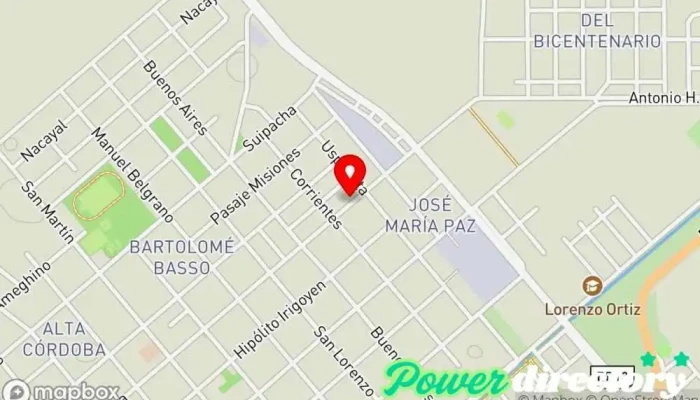 mapa de Kine Club Kinesiólogo en Las Varillas