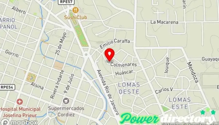 mapa de Kiné & Move - Osteopatía y Fisioterapia Osteópata, Fisioterapeuta en Villa Allende