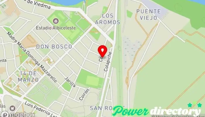 mapa de Kine Salud Clínica de fisioterapia en Viedma