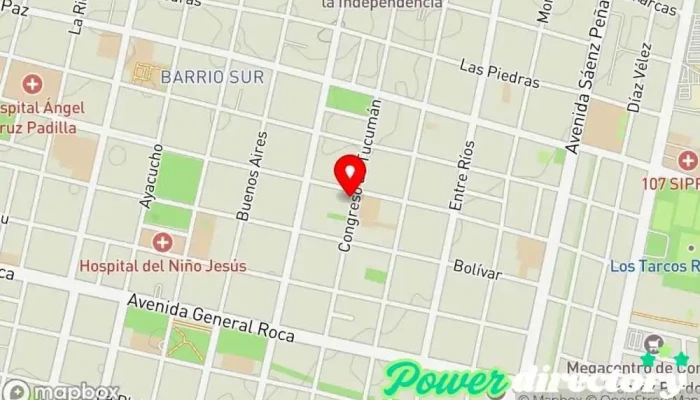 mapa de Kineactiva Kinesiólogo, Fisioterapeuta, Clínica de fisioterapia en San Miguel de Tucumán