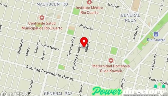 mapa de Kineos Fisioterapeuta en Río Cuarto