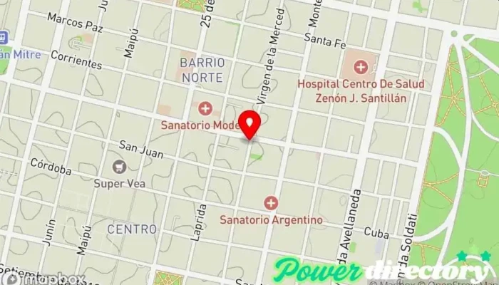 mapa de Kinergy Rehabilitacion Clínica de fisioterapia en San Miguel de Tucumán