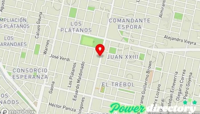 mapa de Kinesio Multiespacio Clínica de fisioterapia, Kinesiólogo en Córdoba