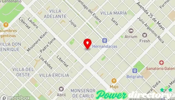 mapa de Kinesióloga Luján Bazzuri Kinesiólogo en Resistencia