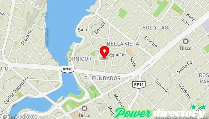 mapa de Kinesiologia Carlos Paz Kinesiólogo en Villa Carlos Paz