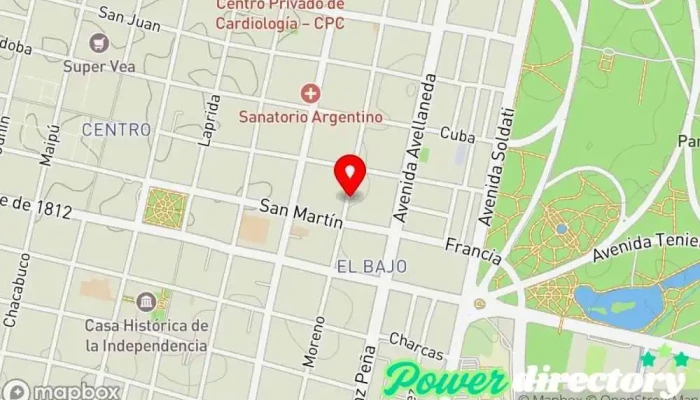 mapa de Kinesiología, Equilibrio y Rehabilitación Médico en San Miguel de Tucumán