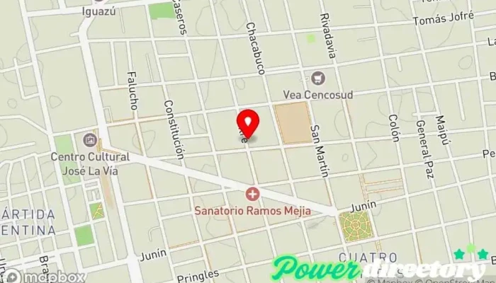 mapa de Kinesiología Y Fisioterapia Ariel Gusman Médico en San Luis