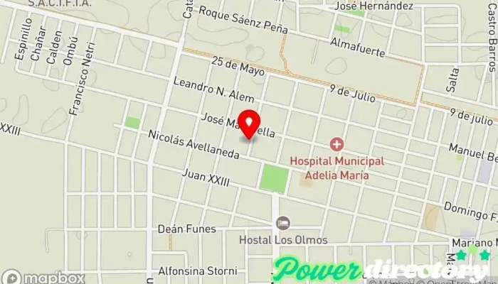 mapa de Kinesiologia y Fisioterapia Cesar Alione Kinesiólogo en Adelia María