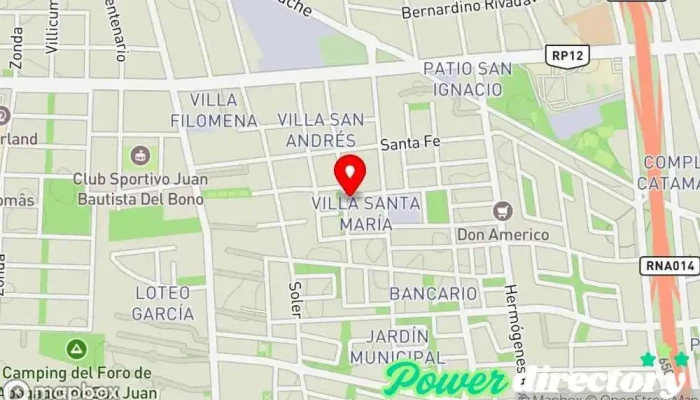 mapa de KINESIOLOGÍA Y FISIOTERAPIA Juan M. García Marinero Centro de rehabilitación en San Juan
