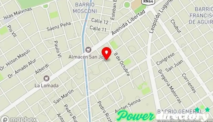 mapa de Kinesiología y Fisioterapia Lic. Bellido Nicolás  en Santiago del Estero