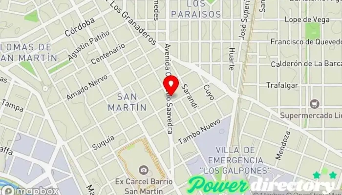 mapa de Kinesiologia Y Fisioterapia Médico en Córdoba