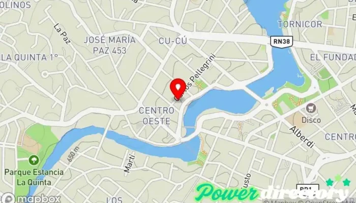mapa de Kinesiología Y Fisioterapia Clínica de fisioterapia en Villa Carlos Paz